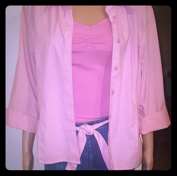 3pc outfit Shirt, Top and Crop Pants - Picture 1 of 6